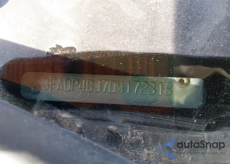 2013 Ford Fiesta Se из США, поврежденный, VIN 3FADP4BJ7DM172318